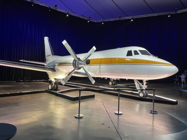 "The Mouse" photographed during a D23 event. The aircraft has been on long-term loan to the Palm Springs Air Museum since 2022.